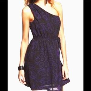 One shoulder wrap dress